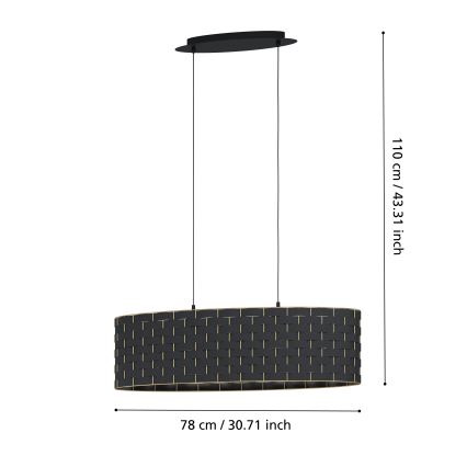 Eglo - Chandelier on a string 2xE27/40W/230V