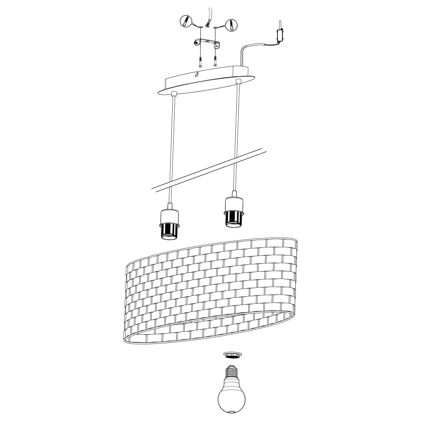 Eglo - Chandelier on a string 2xE27/40W/230V