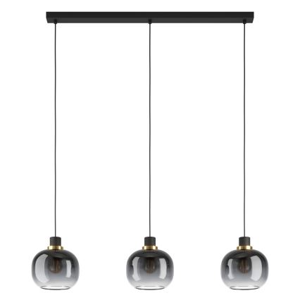 Eglo - Chandelier on a string 3xE27/40W/230V grey