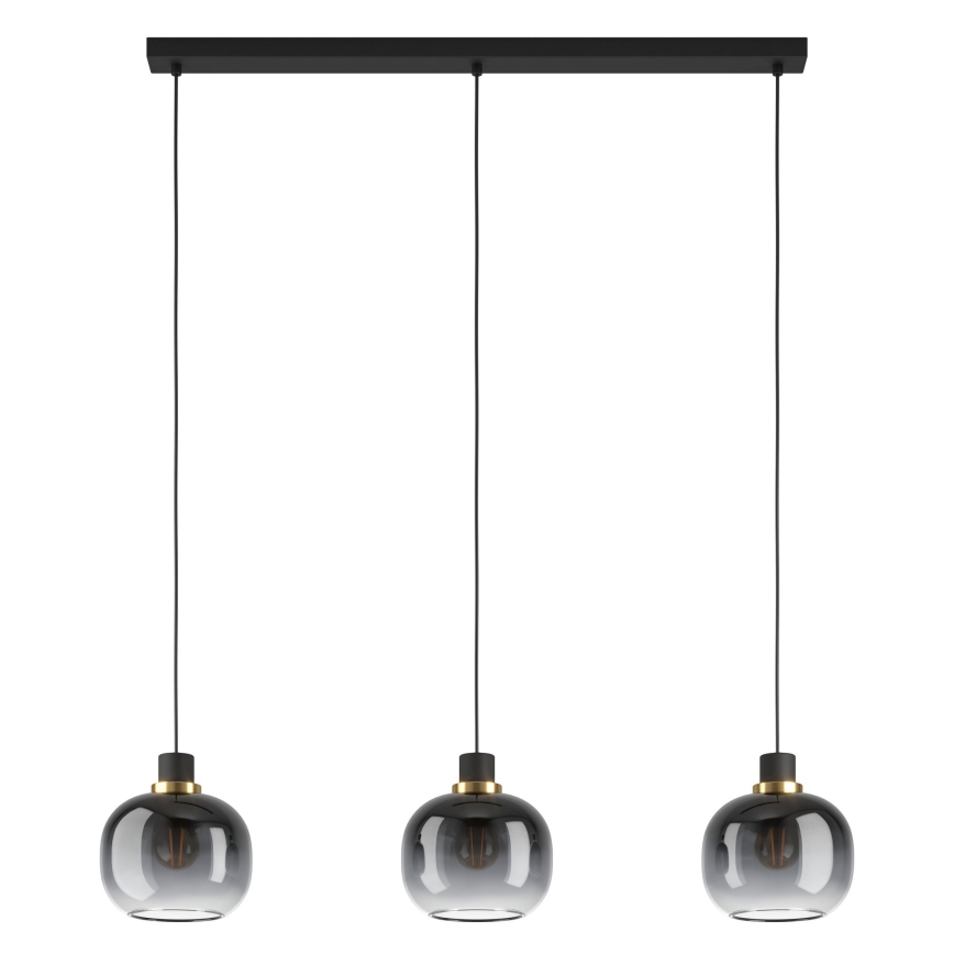Eglo - Chandelier on a string 3xE27/40W/230V grey