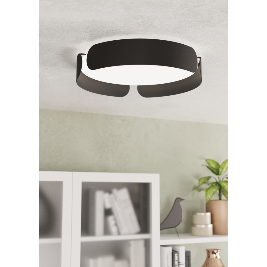 Eglo - LED Ceiling Light LED/20W/230V Ø 37 cm Black