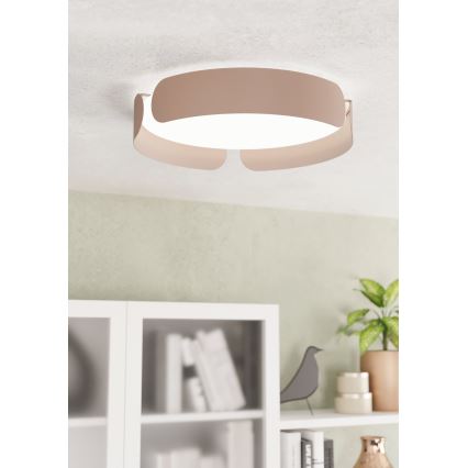 Eglo - LED Ceiling Light LED/20W/230V Ø 37 cm brown