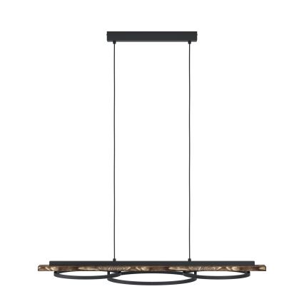 Eglo - Dimmable LED pendant light on cable 2xLED/12,5W/230V+LED/15,5W 3000K brown/black