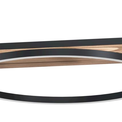 Eglo - Dimmable LED pendant light on cable 2xLED/12,5W/230V+LED/15,5W 3000K brown/black