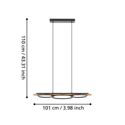 Eglo - LED Dimmable chandelier on a string LED/40,5W/230V