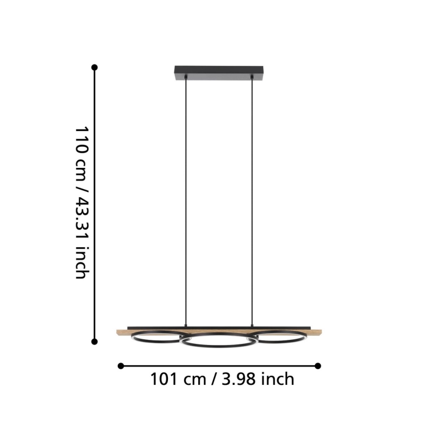 Eglo - LED Dimmable chandelier on a string LED/40,5W/230V