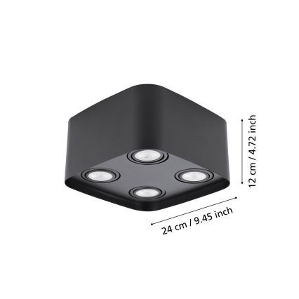 Eglo - LED RGBW Dimmable spotlight 4xGU10/5W/230V ZigBee