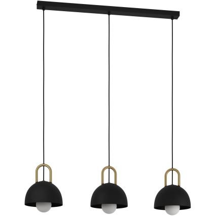 Eglo - Chandelier on a string 3xE27/40W/230V black