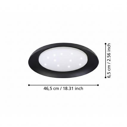 Eglo 99703 - PENJAMO LED Ceiling Light LED/17,1W/230V, Black