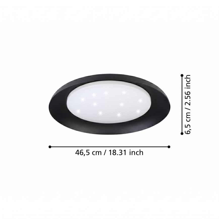 Eglo 99703 - PENJAMO LED Ceiling Light LED/17,1W/230V, Black