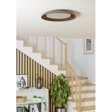 Eglo 99704 - LED Ceiling light PENJAMO LED/17,1W/230V brown