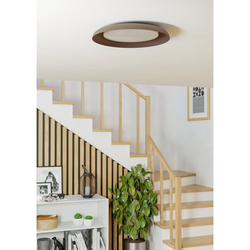 Eglo 99704 - LED Ceiling light PENJAMO LED/17,1W/230V brown