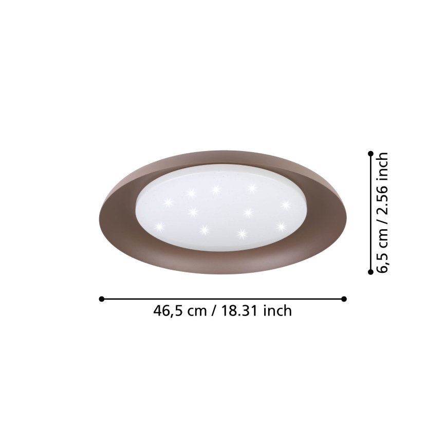Eglo 99704 - LED Ceiling light PENJAMO LED/17,1W/230V brown