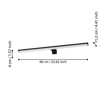 Eglo - LED Bathroom mirror lighting LED/11W/230V 4000K 60 cm IP44
