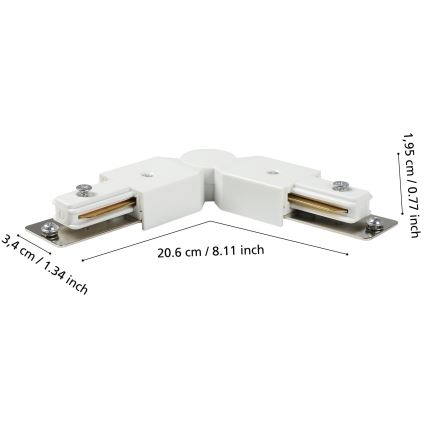 Eglo - Corner connector for rail system white