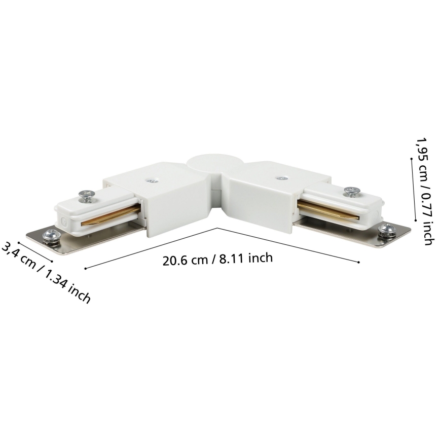 Eglo - Corner connector for rail system white
