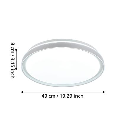 Eglo - LED Dimmable ceiling light LED/40W/230V 3000-6500K+ remote control