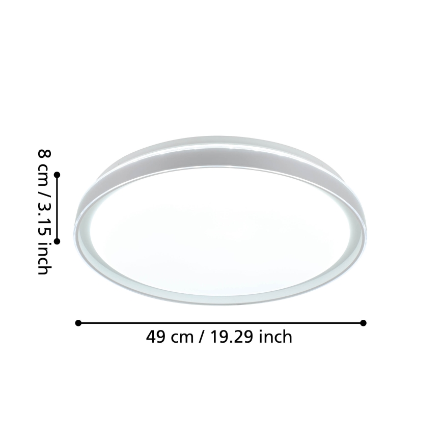Eglo - LED Dimmable ceiling light LED/40W/230V 3000-6500K+ remote control