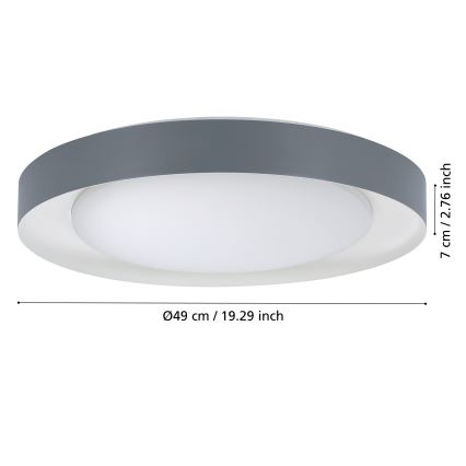 Eglo - LED Dimmable ceiling light LED/24W/230V 3000-6500K + remote control