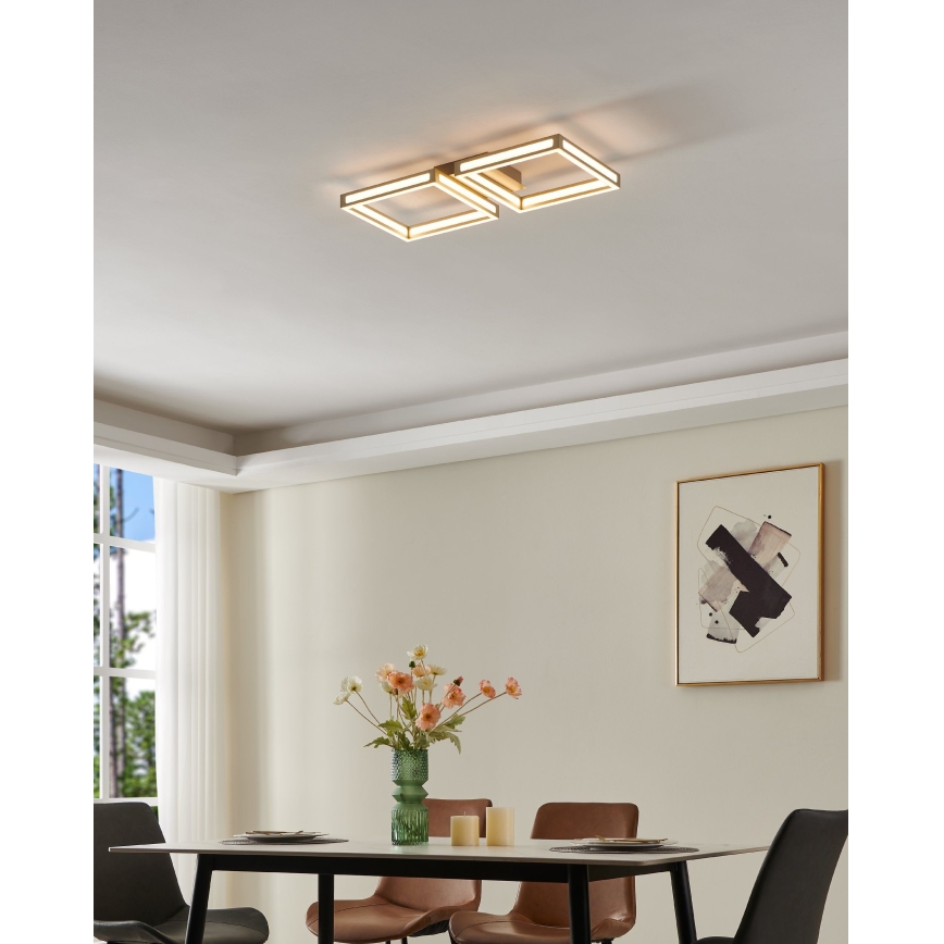 Eglo - LED Ceiling light 2xLED/11,2W/230V matte chrome