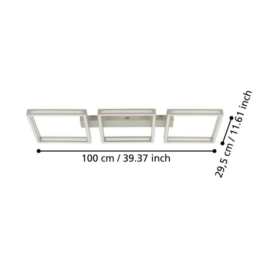 Eglo - LED Ceiling light 3xLED/11,2W/230V matte chrome