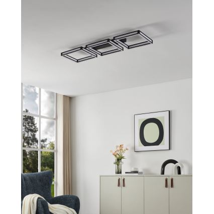 Eglo - LED Ceiling light 3xLED/11,2W/230V black