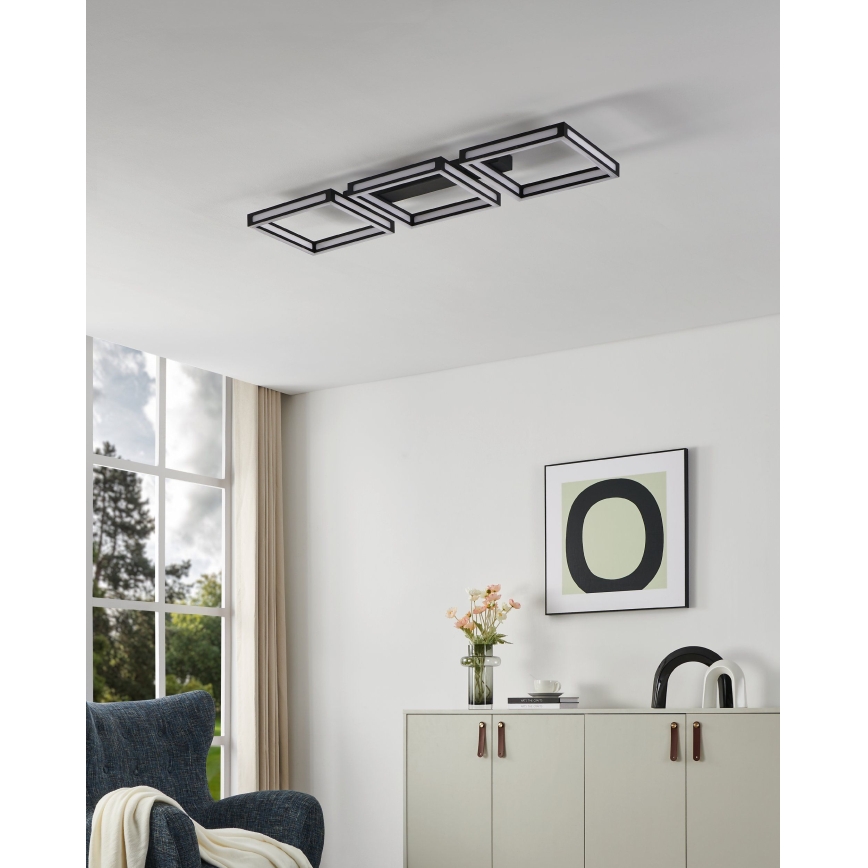 Eglo - LED Ceiling light 3xLED/11,2W/230V black