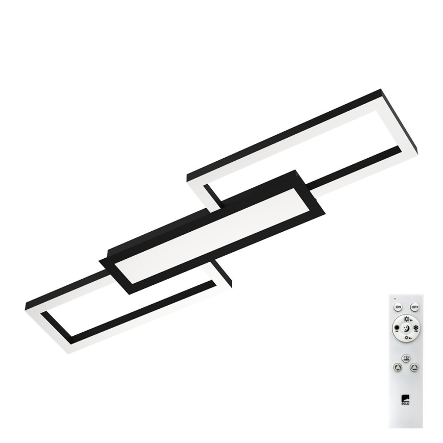 Eglo - LED Dimmable ceiling light LED/37W/230V black + remote control
