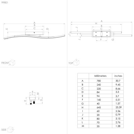 Eglo - LED Ceiling light LED/21,5W/230V