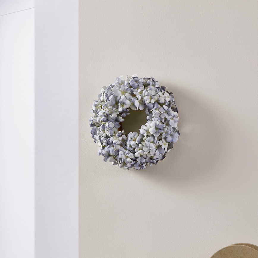 Eglo - Artificial flower wreath d. 35 cm blue