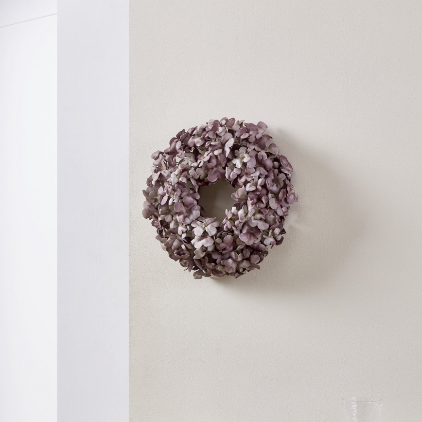 Eglo - Artificial flower wreath d. 35 cm purple