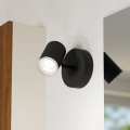 Eglo - Bathroom wall-mounted spotlight 1x GU10/5W/230V, IP44, Black