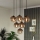 Eglo - Cable-hung chandelier 10xE27/60W/230V Black/Beige/Smoked