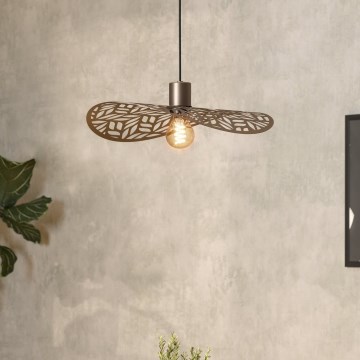Eglo - Cable-hung pendant light 1xE27/60W/230V Ø 40 cm, bronze
