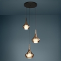 Eglo - Cable-hung pendant light 3xE27/28W/230V copper