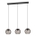 Eglo - Cable-hung pendant light 3xE27/60W/230V black