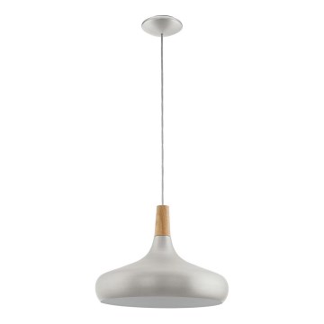 Eglo - Cable pendant light 1xE27/40W/230V dia. 40 cm silver