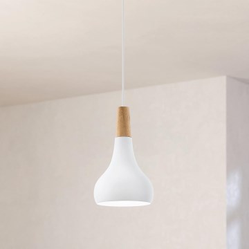 Eglo - Cable pendant light 1xE27/60W/230V Ø 18 cm white