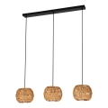 Eglo - Cable Pendant Light 3xE27/40W/230V Brown