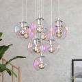 Eglo - Cable-suspended chandelier 10x E27/60W/230V polished chrome/clear glass