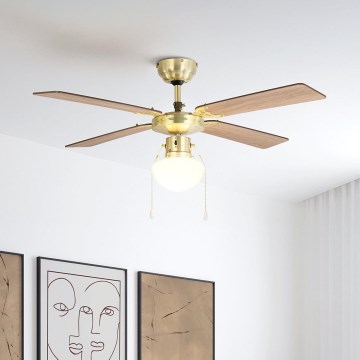 Eglo - Ceiling fan 1xE27/60W/230V gold