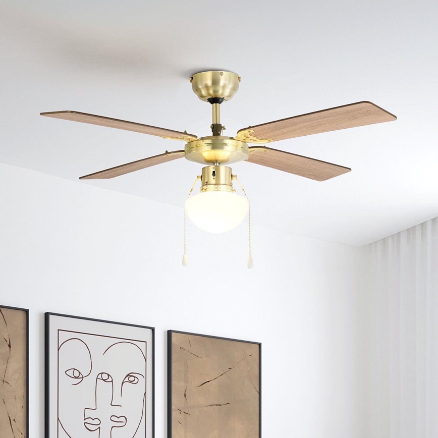 Eglo - Ceiling fan 1xE27/60W/230V gold