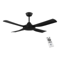 Eglo - Ceiling fan 52W/230V black + remote control