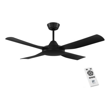 Eglo - Ceiling fan 52W/230V black + remote control