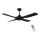 Eglo - Ceiling fan 52W/230V black + remote control