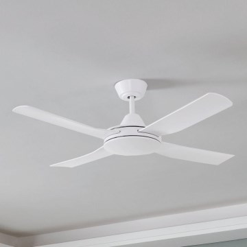 Eglo - Ceiling fan 52W/230V + RC white