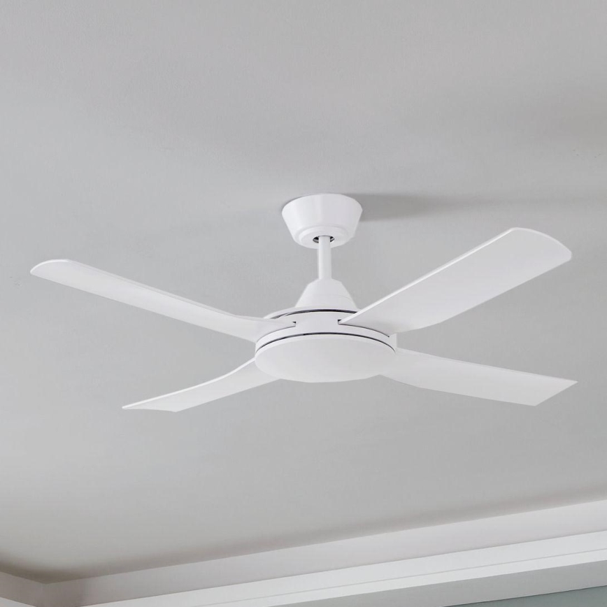 Eglo - Ceiling fan 52W/230V + RC white