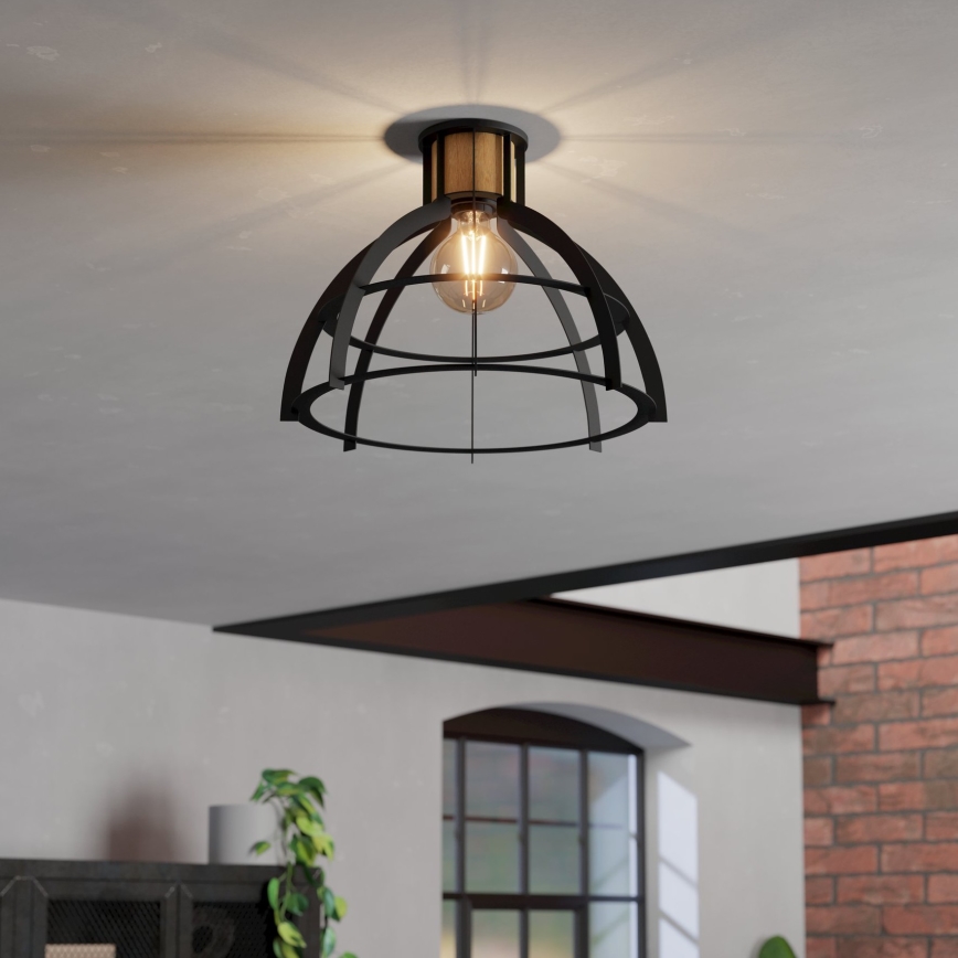 Eglo - Ceiling light 1xE27/40W/230V black