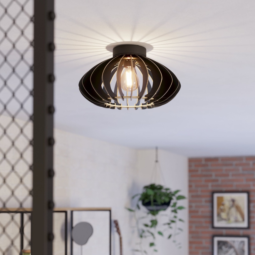 Eglo - Ceiling light 1xE27/40W/230V d. 38 cm black