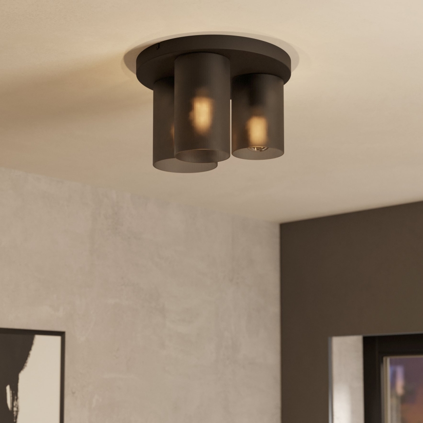 Eglo - Ceiling light 3xE27/40W/230V grey